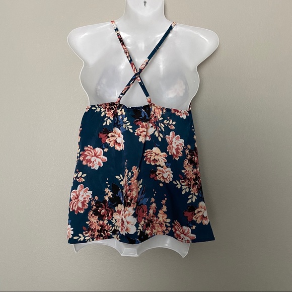 New! Lily White | Emerald Green Lacey Tank Top - Picture 4 of 7